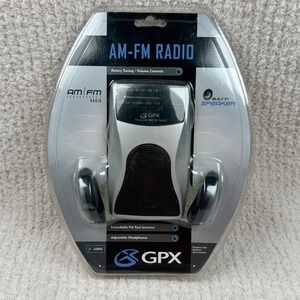 GPX A2093 AM/FM Portable Radio with Headphones &‎ Built-In Speaker SEALED Retro